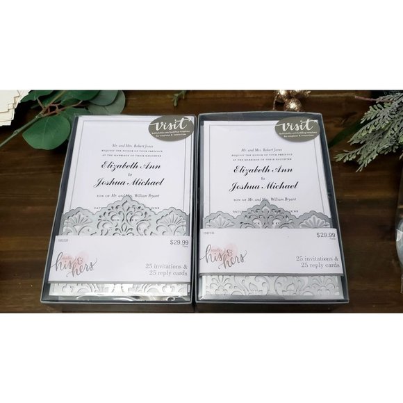 **LOWEST PRICE** 2 Boxes Wedding Invitations 50 Ct New - Picture 1 of 2
